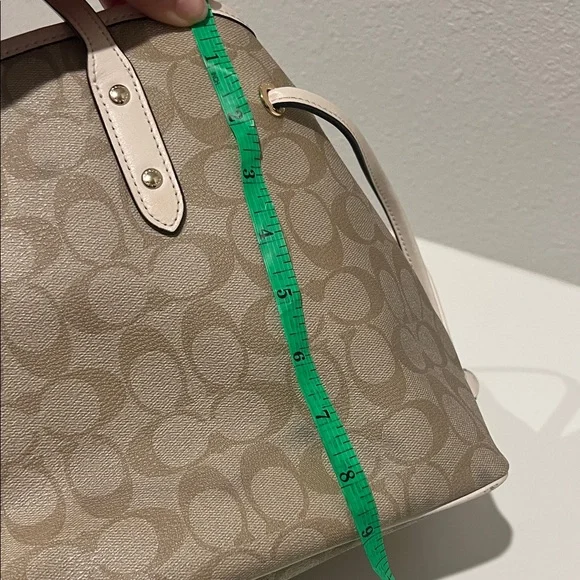 Coach Beige Signature Tote - Picture 9 of 11